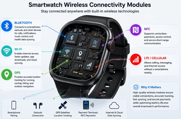 Wireless Connectivity Modules oif Smartwatch